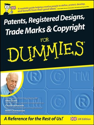 cover image of Patents, Registered Designs, Trade Marks and Copyright For Dummies